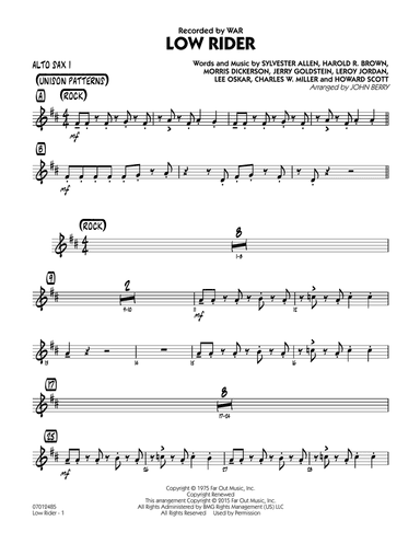 Low Rider - Alto Sax 1
