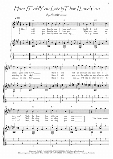 Have I Told You Lately That I Love You