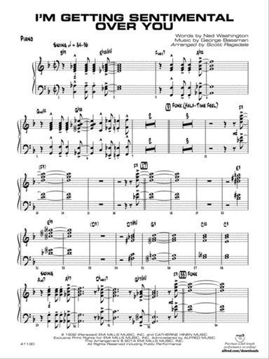 I'm Getting Sentimental over You: Piano Accompaniment