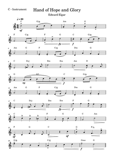 Hand of Hope and Glory (Elgar)