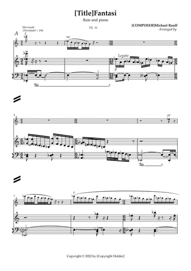 Fantasy flute and piano