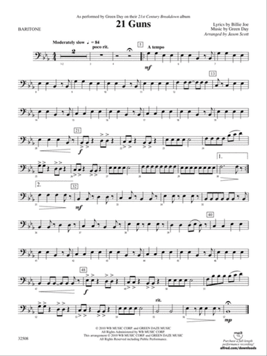 21 Guns: Baritone B.C.