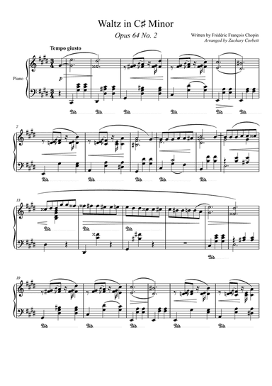 Waltz Opus 64 No. 2 in C# Minor
