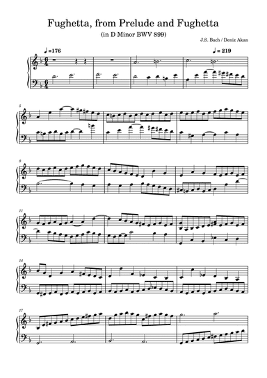 Fughetta, from Prelude and Fughetta
