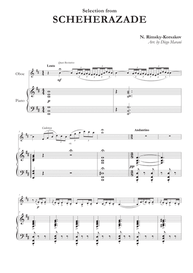 Scheherazade for Oboe and Piano
