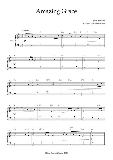 Amazing Grace (Very Easy Piano) Chords