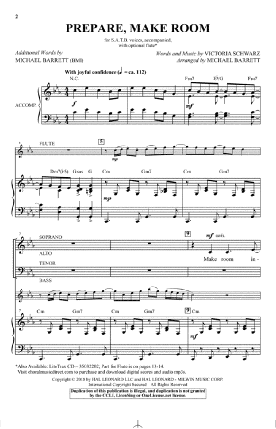 Prepare, Make Room (arr. Michael Barrett)