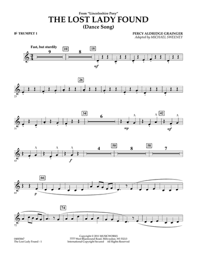 The Lost Lady Found (from "Lincolnshire Posy") - Bb Trumpet 1