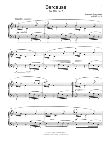 Lullaby, Op. 109, No. 7