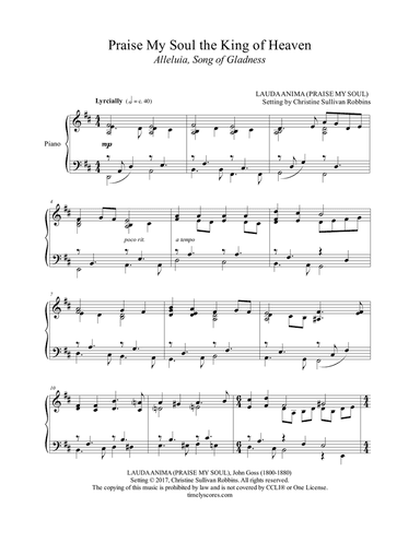 Praise My Soul the King of Heaven (Alleluia, Song of Gladness)