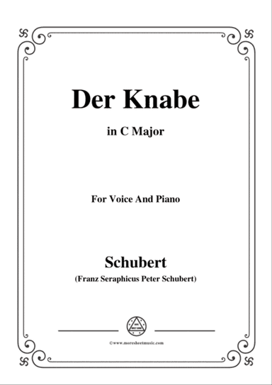 Schubert-Der Knabe,in C Major,for Voice&Piano
