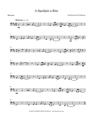 A Spailpin A Run for Bassoon