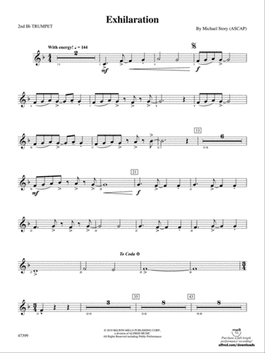 Exhilaration: 2nd B-flat Trumpet