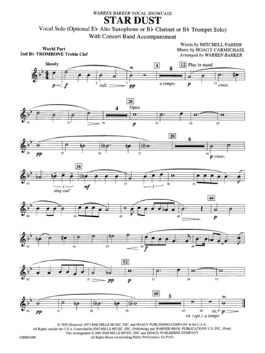 Star Dust: WP 2nd B-flat Trombone T.C.