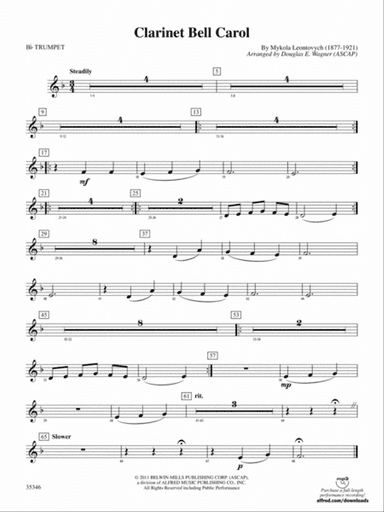 Clarinet Bell Carol: 1st B-flat Trumpet
