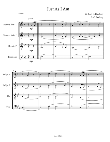 Just As I Am (Brass Quartet)