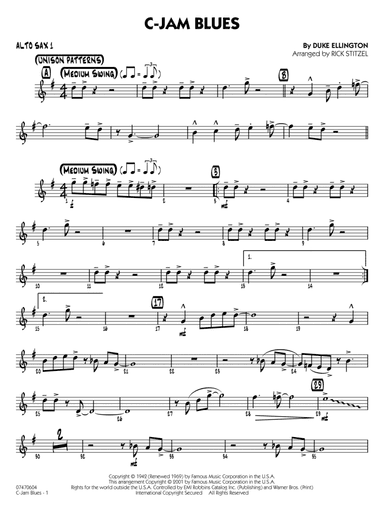 C-Jam Blues (arr. Rick Stitzel) - Alto Sax 1