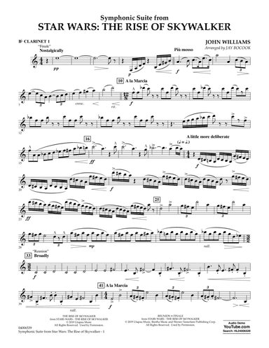 Symphonic Suite from Star Wars: The Rise of Skywalker (arr. Bocook) - Bb Clarinet 1