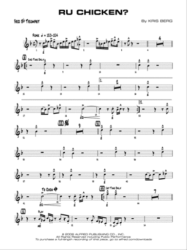 R U Chicken?: 3rd B-flat Trumpet