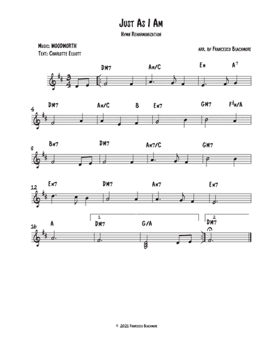 Just As I Am (Hymn Reharmonized)