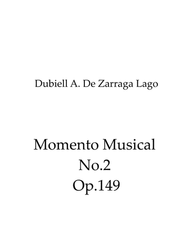 Momento Musical No.2 Op.149