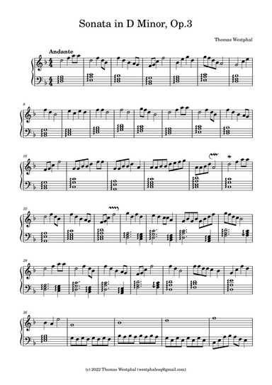 Sonata in D Minor, Op.3