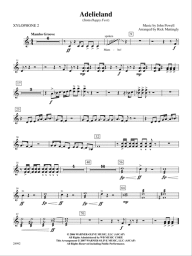 Adelieland (from Happy Feet): 2nd Xylopohone