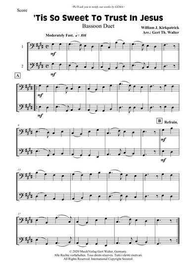 'Tis So Sweet To Trust In Jesus