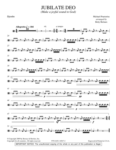Jubilate Deo - Djembe