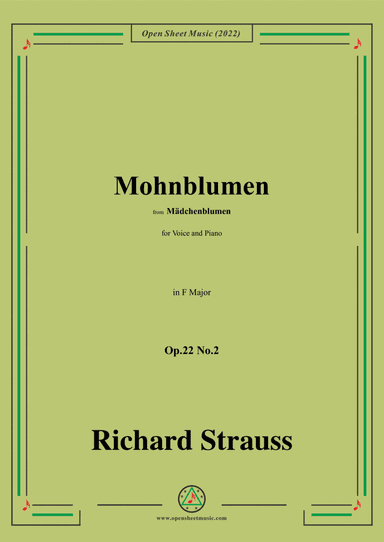 Richard Strauss-Mohnblumen,Op.22 No.2,in F Major