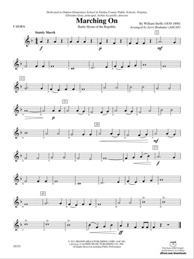 Marching On: 1st F Horn