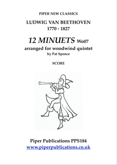 BEETHOVEN 12 MINUETS FOR WOODWIND QUINTET Wo07