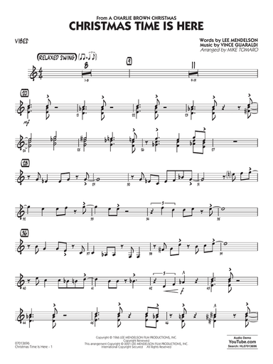 Christmas Time Is Here (arr. Mike Tomaro) - Vibes