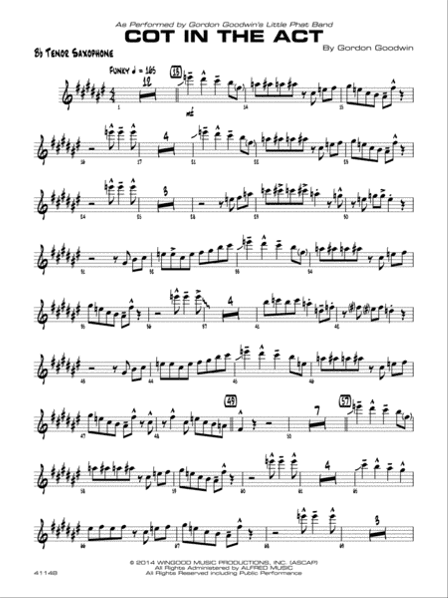 Cot in the Act: B-flat Tenor Saxophone