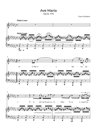 Ave Maria Schubert - Tenor in Cb