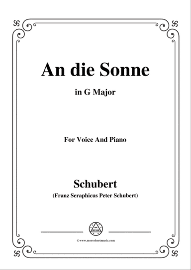 Schubert-An die Sonne,in G Major,for Voice&Piano