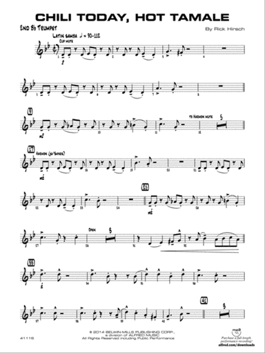 Chili Today, Hot Tamale: 2nd B-flat Trumpet