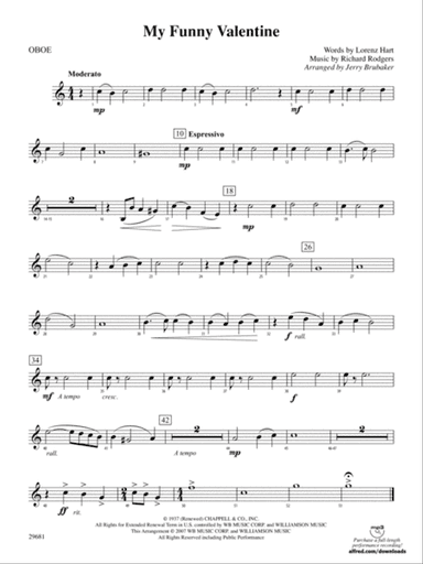 My Funny Valentine: Oboe