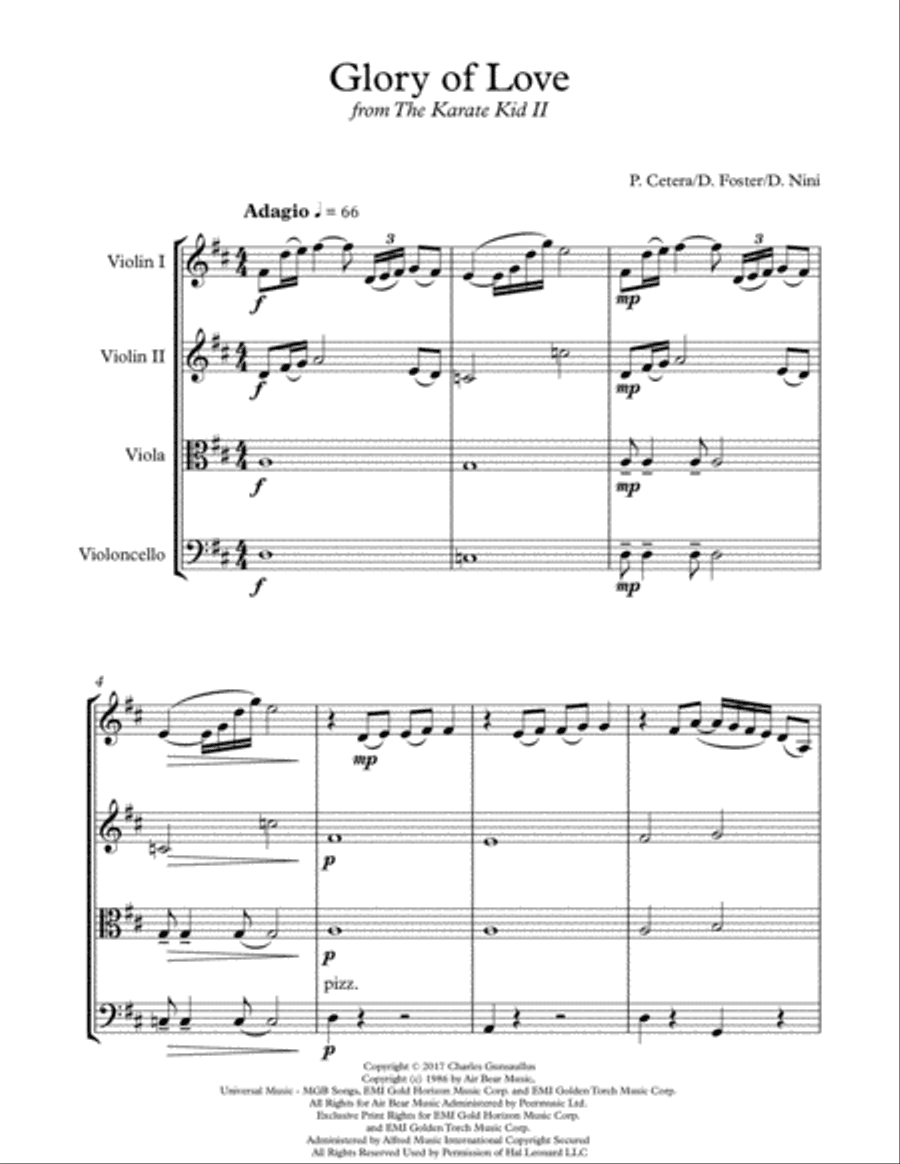 Glory Of Love Theme from KARATE KID PART II