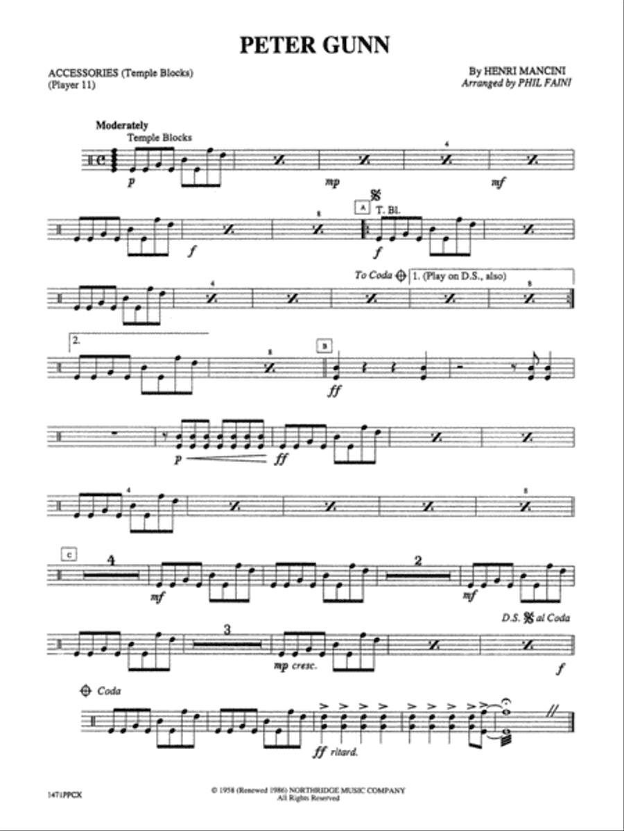 Peter Gunn: 1st Percussion