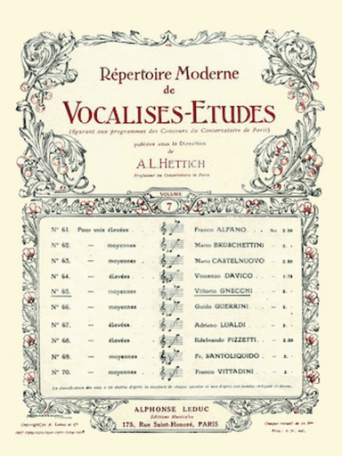 Vocalise-Etude pour Voix Moyennes