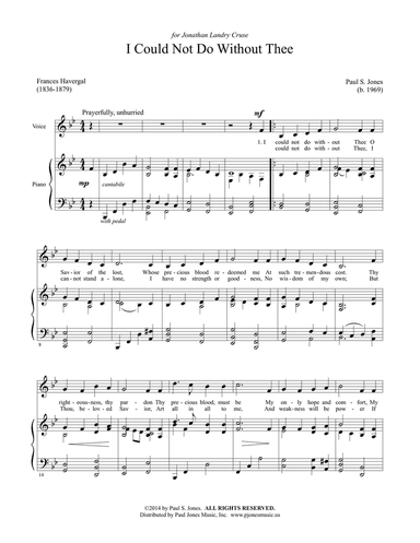 I Could Not Do Without Thee (Low)