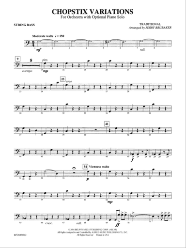 Chopstix Variations (with Opt. Piano Solo): String Bass