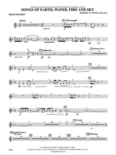 Songs of Earth, Water, Fire and Sky: 3rd B-flat Trumpet