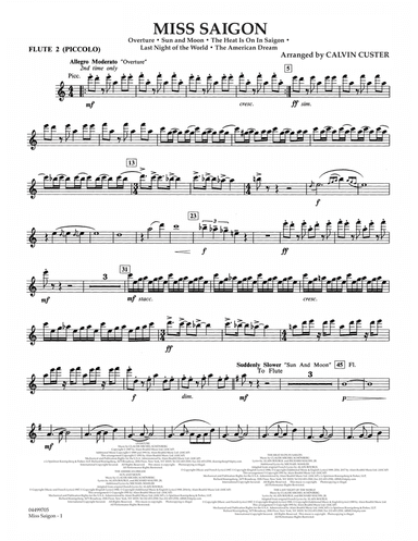 Miss Saigon (arr. Calvin Custer) - Flute 2 (Piccolo)