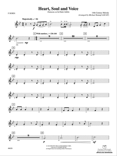 Heart, Soul, and Voice: 1st F Horn