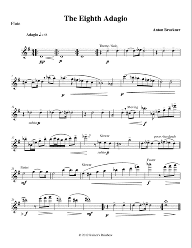 Bruckner 1887 Symphony No 8 Adagio for Woodwind Quartet
