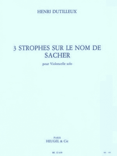 Trois Strophes Sur Le Nom De Sacher