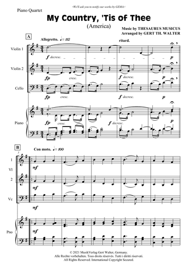 My Country, 'Tis Of Thee (America)