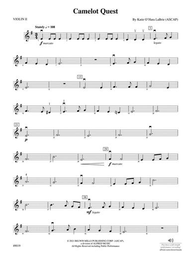 Camelot Quest: 2nd Violin